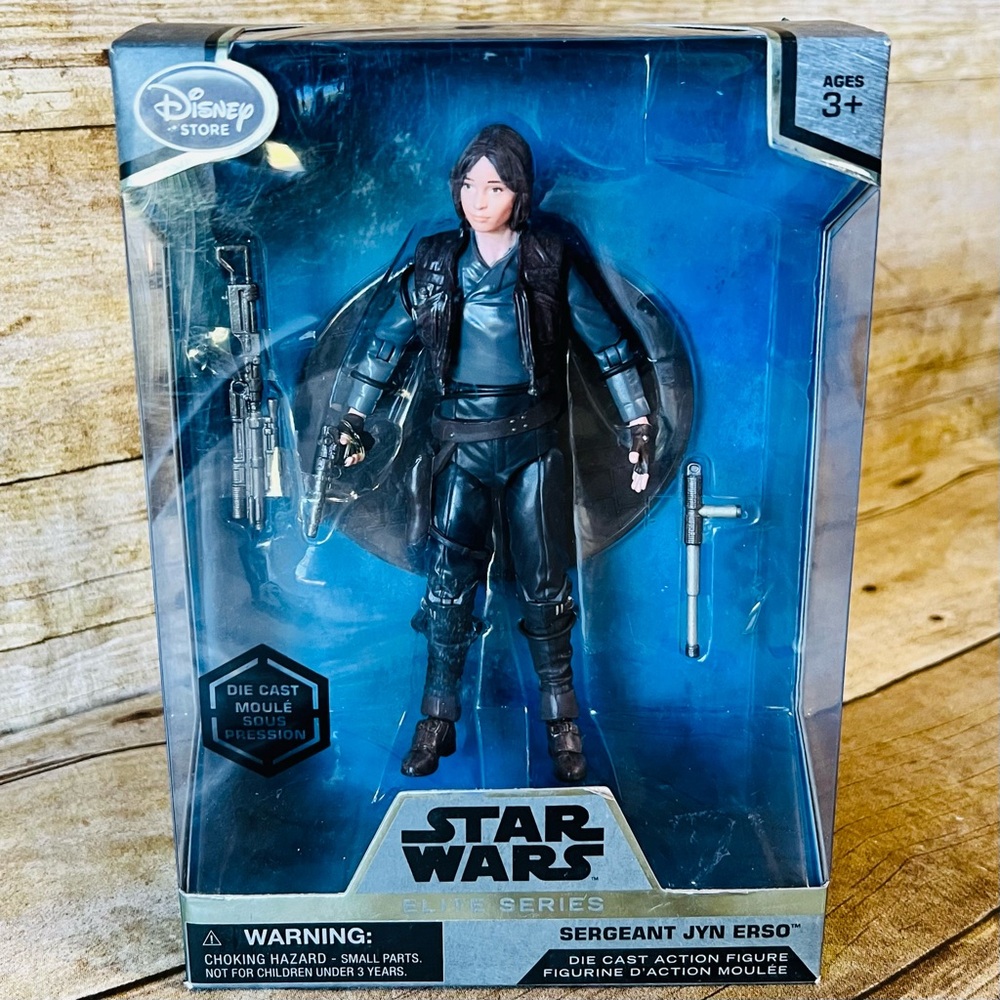Disney Store Star Wars Elite Series Sergeant Jyn Erso Die Cast Action Figure New